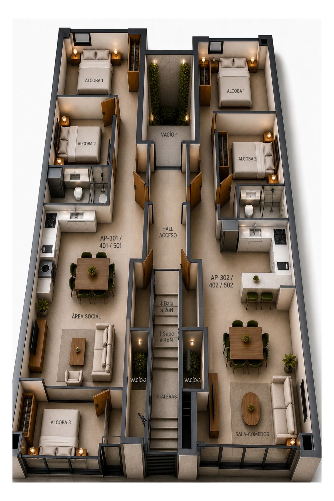 Nivel 3 Apartamentos